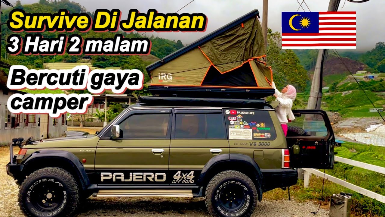 Balik kampung gaya camper | Bermalam di jalanan | Mitsubishi Pajero #camping