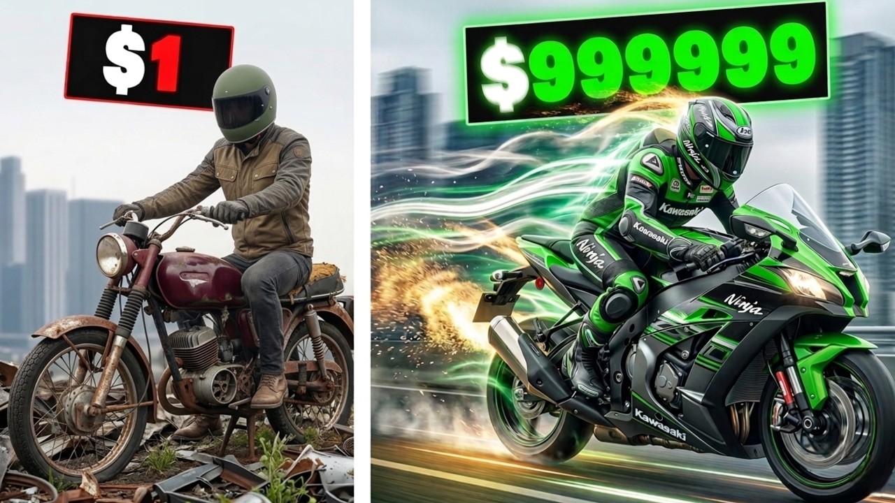 I Bought a Junk Bike for $1 and Turned it into a Ninja ZX1OR Gta 5!