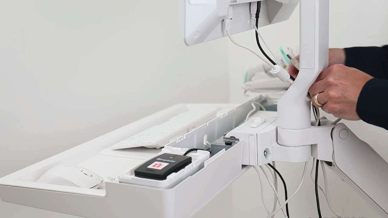Ergotron CareFit Combo Cable Installation with an All-In-One