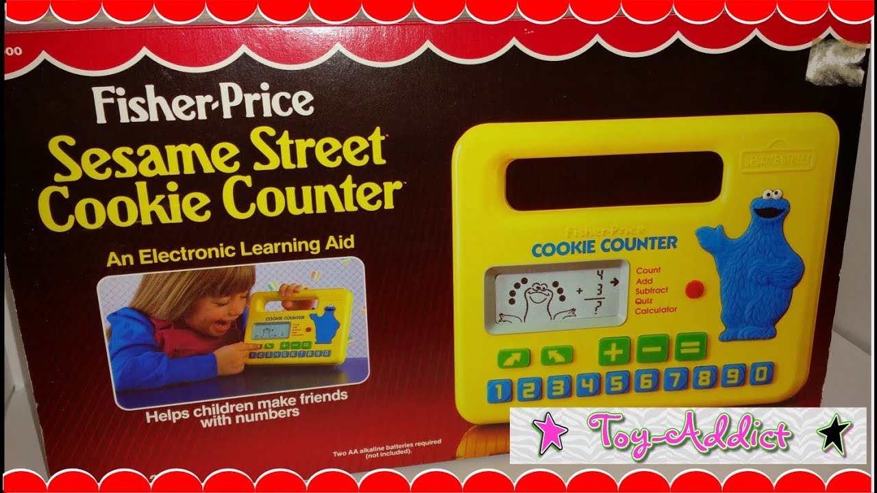 Vintage Fisher Price Sesame Street Cookie Counter Electronic Game ~ Toy-Addict