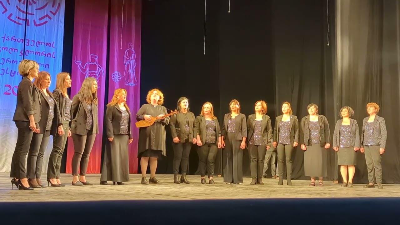 Georgian Folk Song - Ensemble Tutachela with dance and panduri