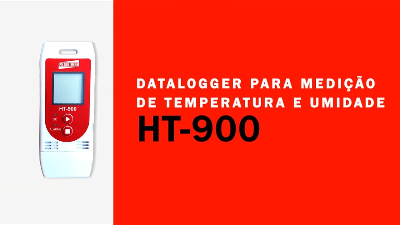 Conhe&ccedil;a o Datalogger para medi&ccedil;&atilde;o de temperatura e unidade HT-900 da Instrutherm