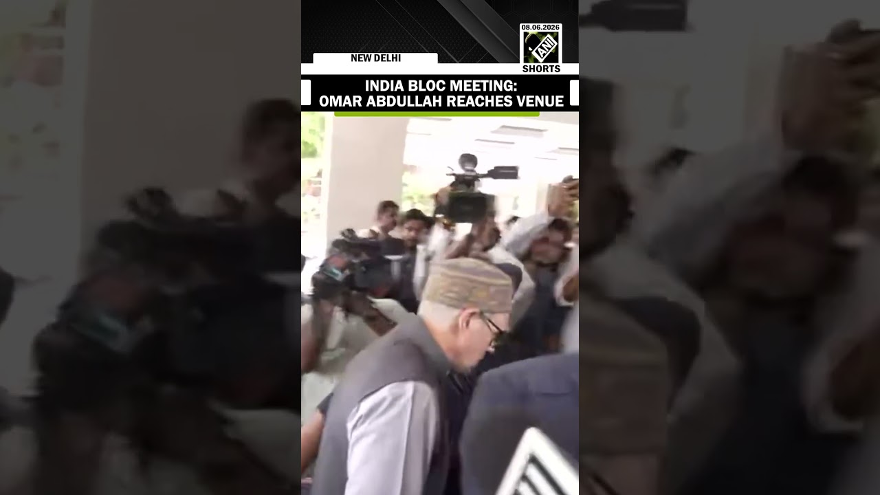 J&K CM Omar Abdullah arrives at the Constitution Club to attend the INDIA bloc meeting in New Delhi
