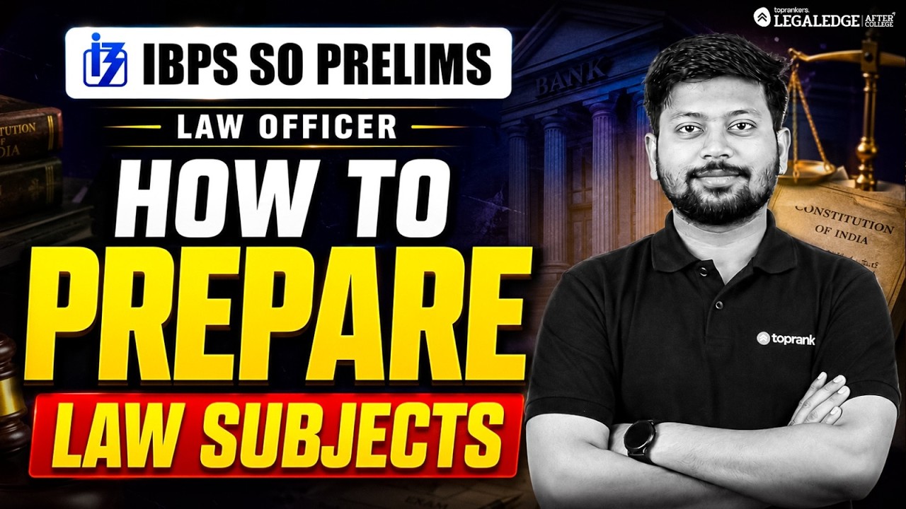 IBPS SO | How to Prepare Law for Prelims | Full Guide