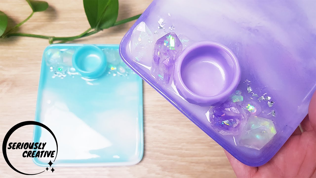 Watch Me Resin #56 | Custom Mint and Teal Crystal Trays