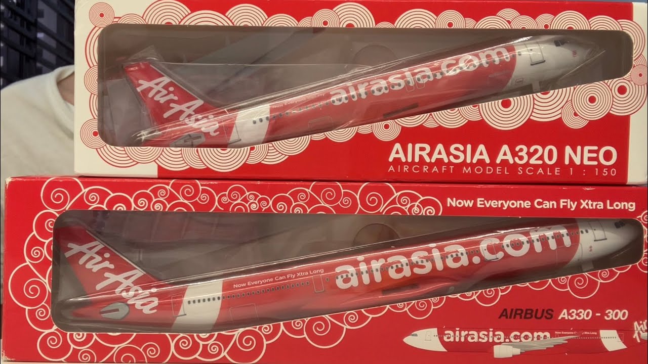 Unboxing: AirAsia A330-300 1:200 and AirAsia A320neo scale 1:150