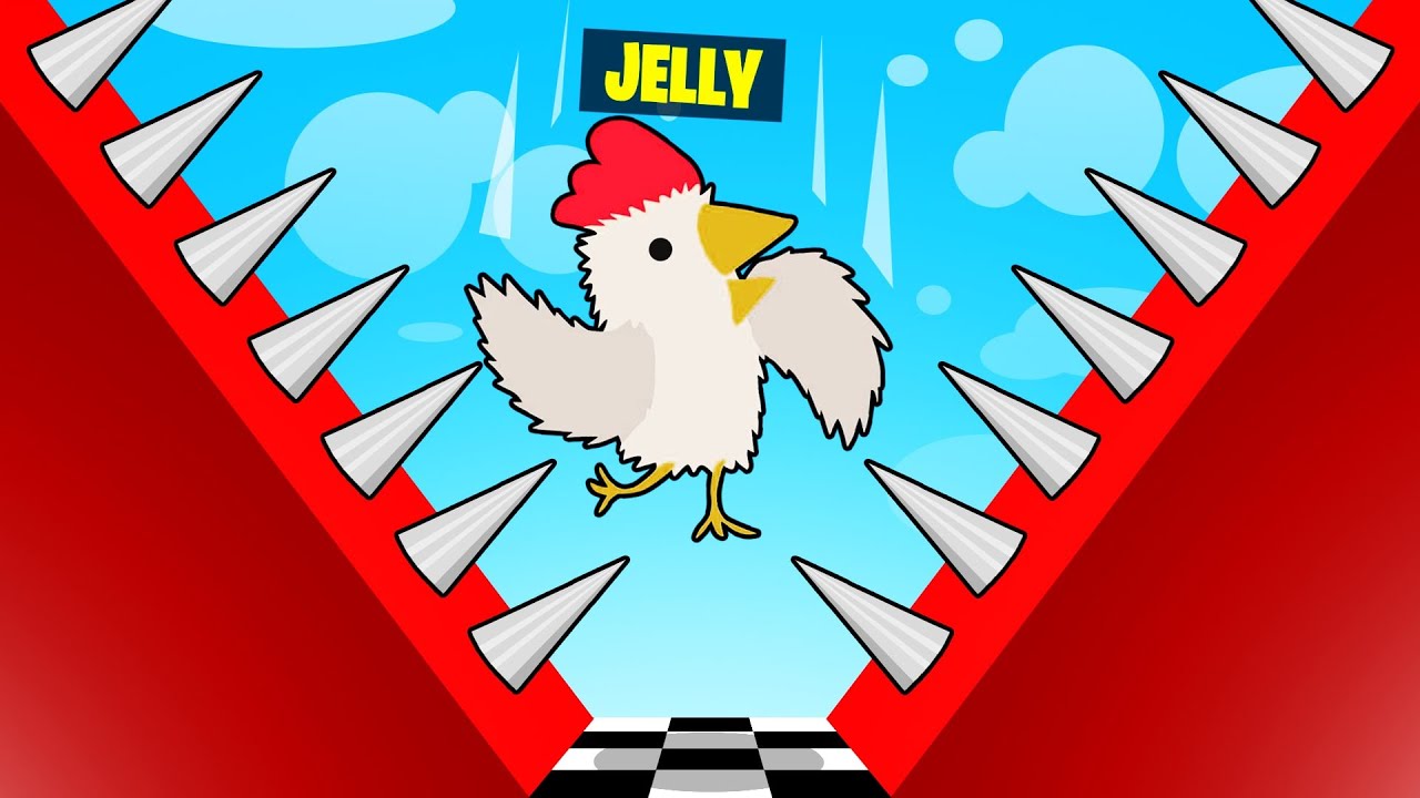 1000 SPIKES vs. JELLY As A CHICKEN! (Ultimate Chicken Horse)