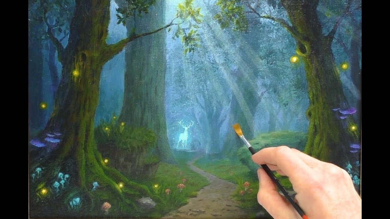 Acrylic painting on canvas | Fairy Forest