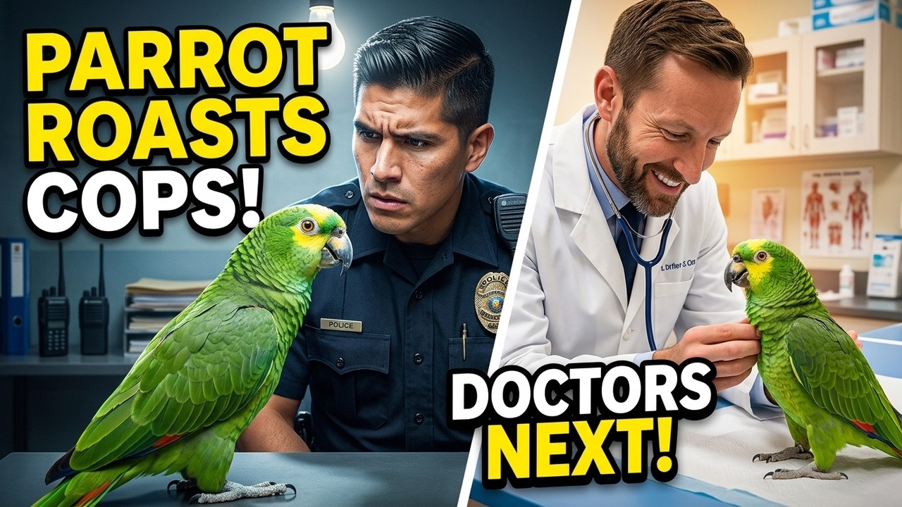 🦜😂 Savage Parrot vs Cops & Doctors – This Roast Went Too Far! 🤯🔥