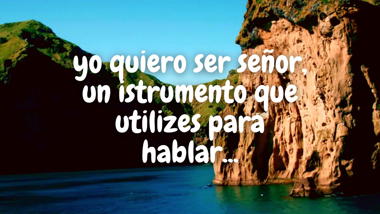 Señor yo quiero ser un istrumento que utilices para hablar-Usa mi vida señor.LETRA