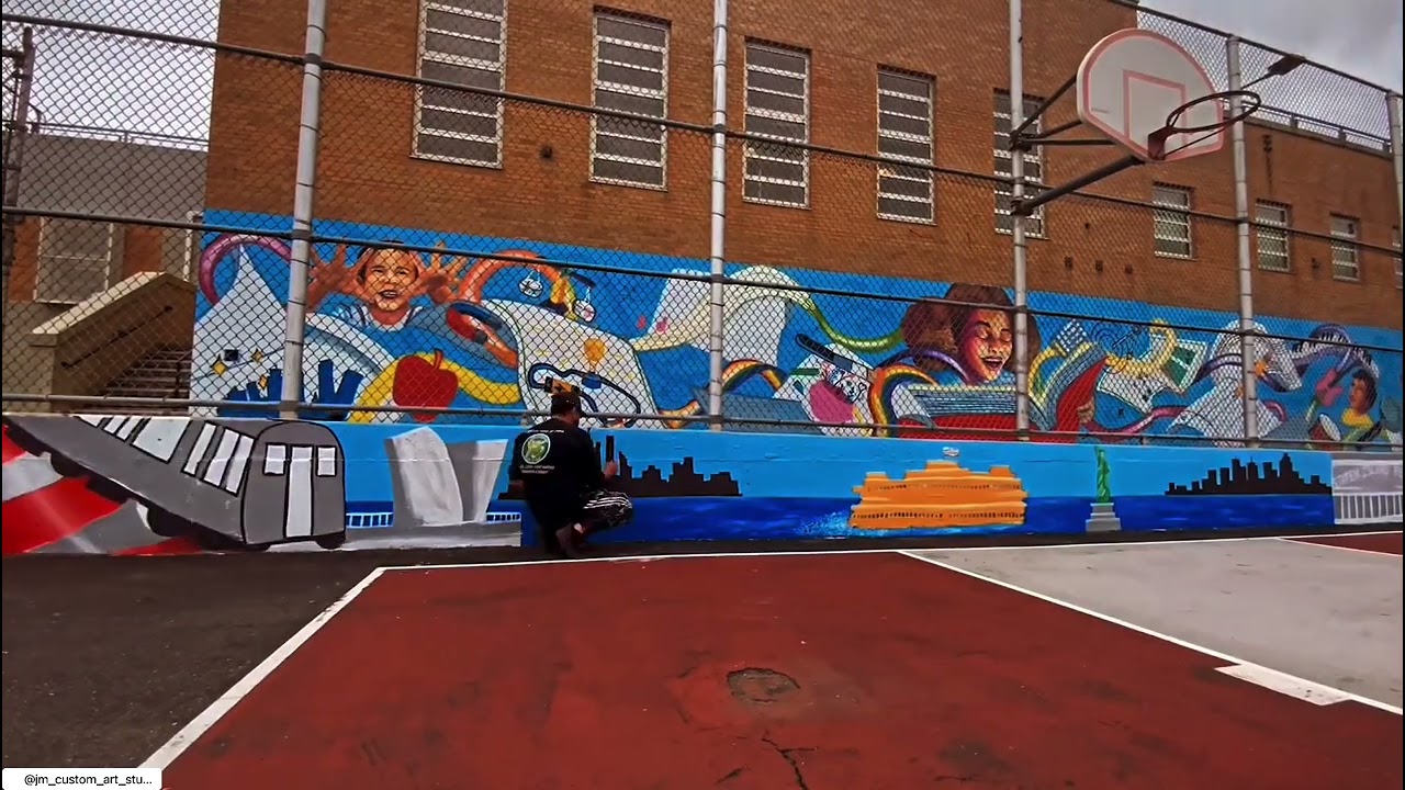 Projectivity Group - PS60 Courtyard Student Murals w JM Custom Studio