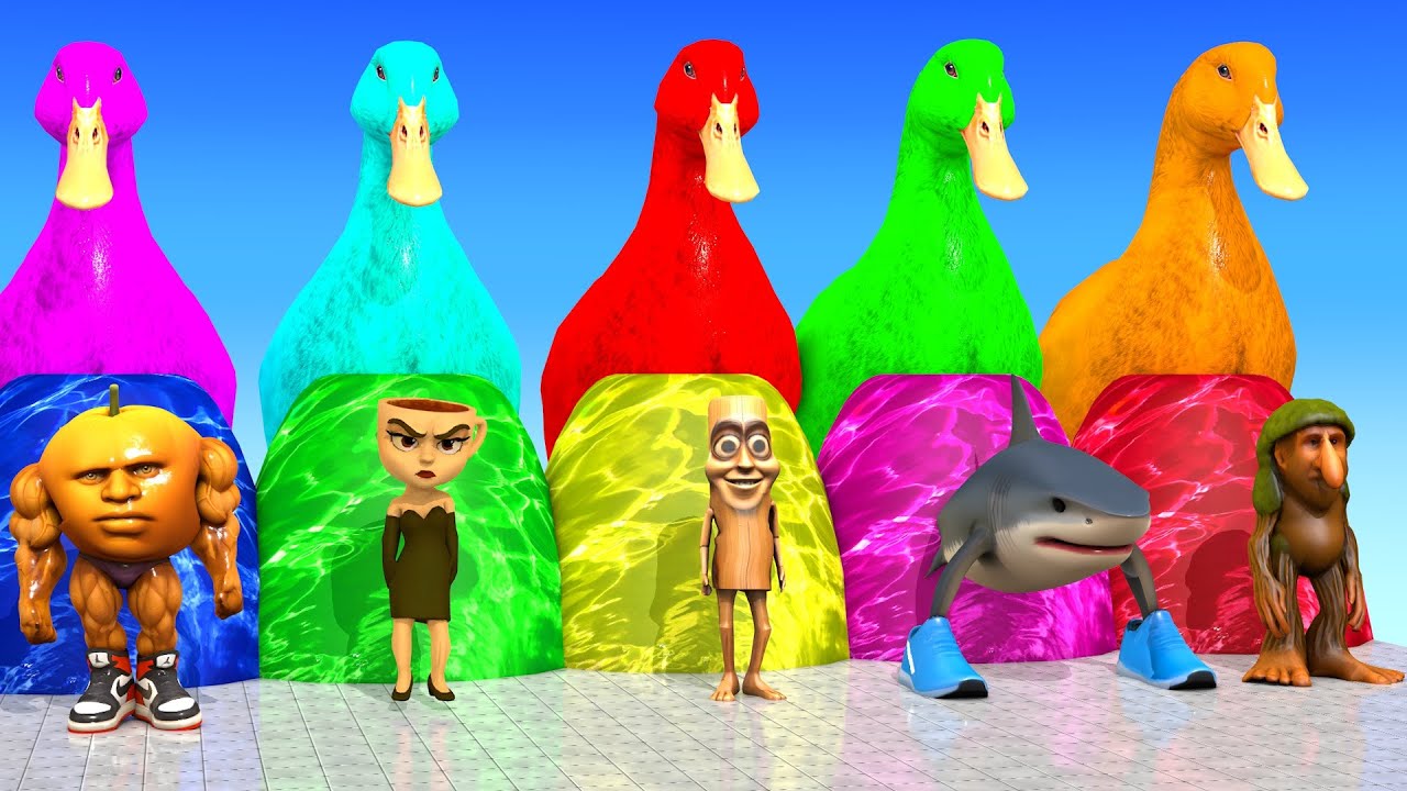Long Slide Game With Cow Elephant Gorilla Hippopotamus Tiger 3d Animal Game Funny 3d Animals