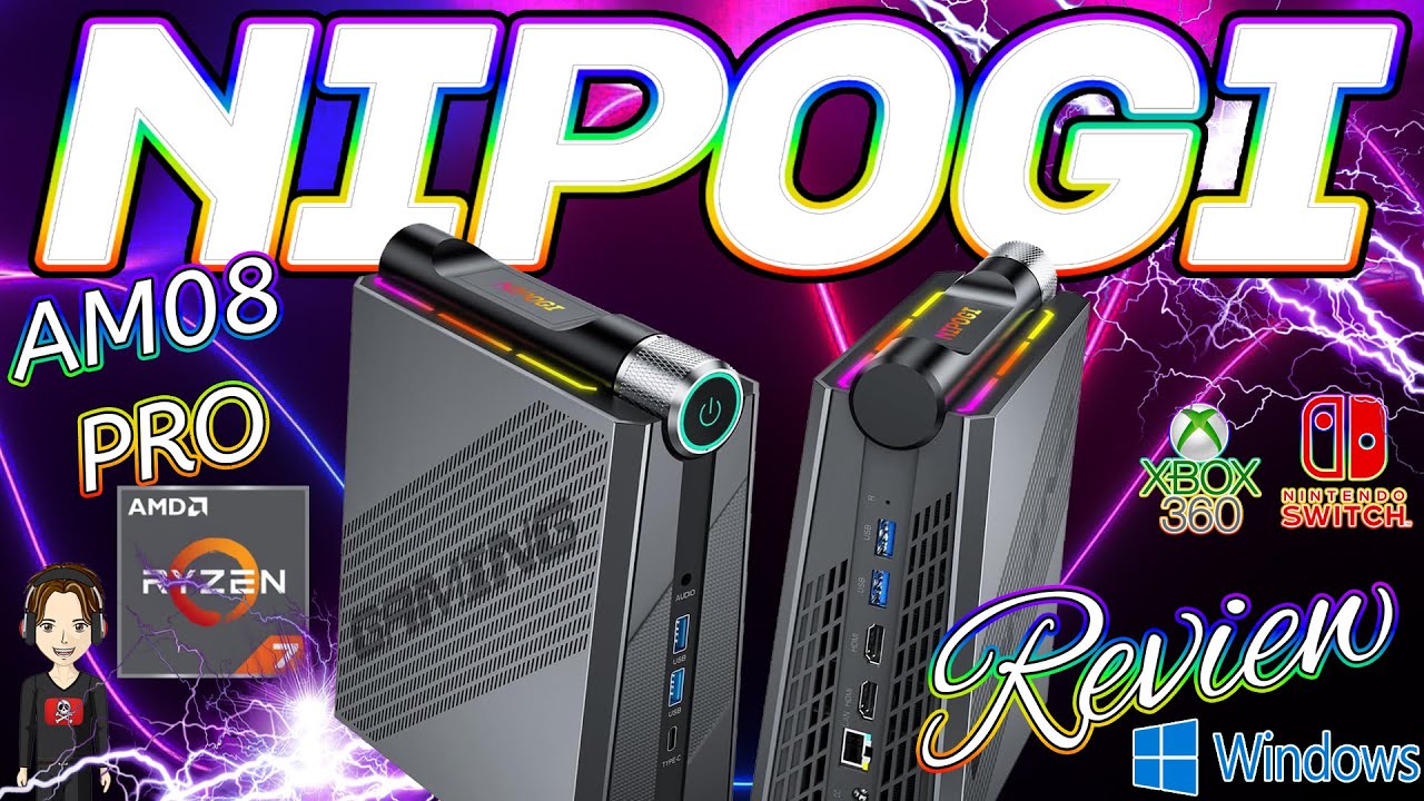 NiPoGi AM08 PRO MINI GAMING PC RYZEN 7 7735HS REVIEW UNBOXING TESTS  RETROGAMING EMULATION NIPOGI