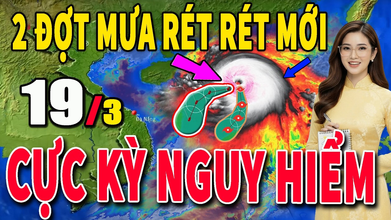 Tin bão Mới Nhất | Dự báo thời tiết hôm nay ngày mai 19/3 | dự báo thời tiết 3 ngày tới #thoitiet