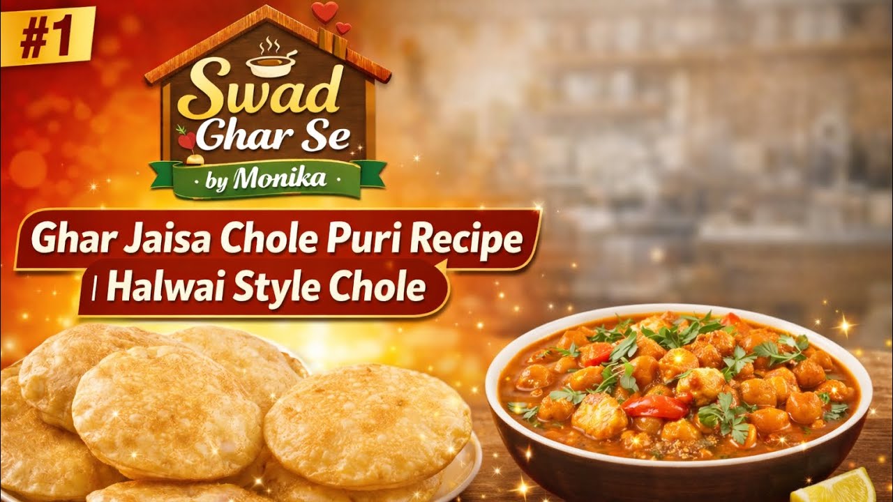 Ghar Jaisa Chole Puri Recipe | Halwai Style Chole
