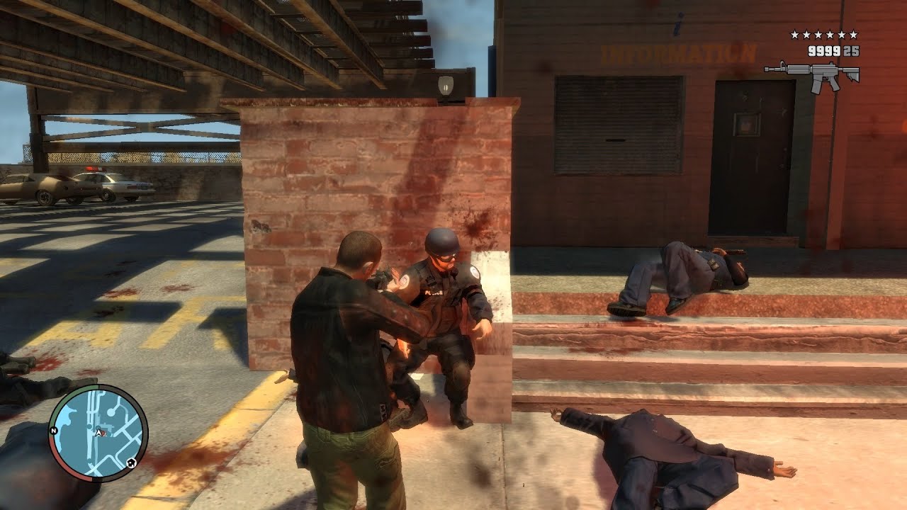 GTA IV Epic 6 Star Wanted Level Police NOOSE FIB Shootout + Escape