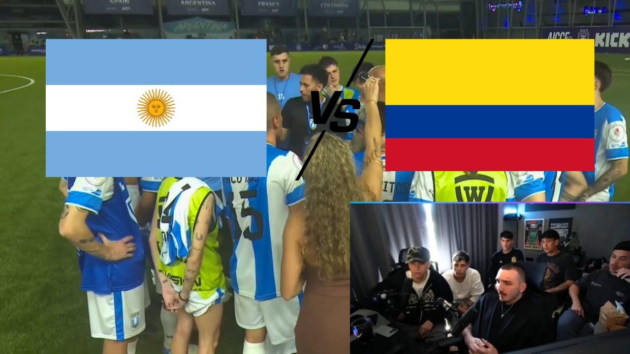 C0ker,Mernuel y mas invitados REACCIONAN A ARGENTINA VS COLOMBIA || MUNDIAL DE MALASIA