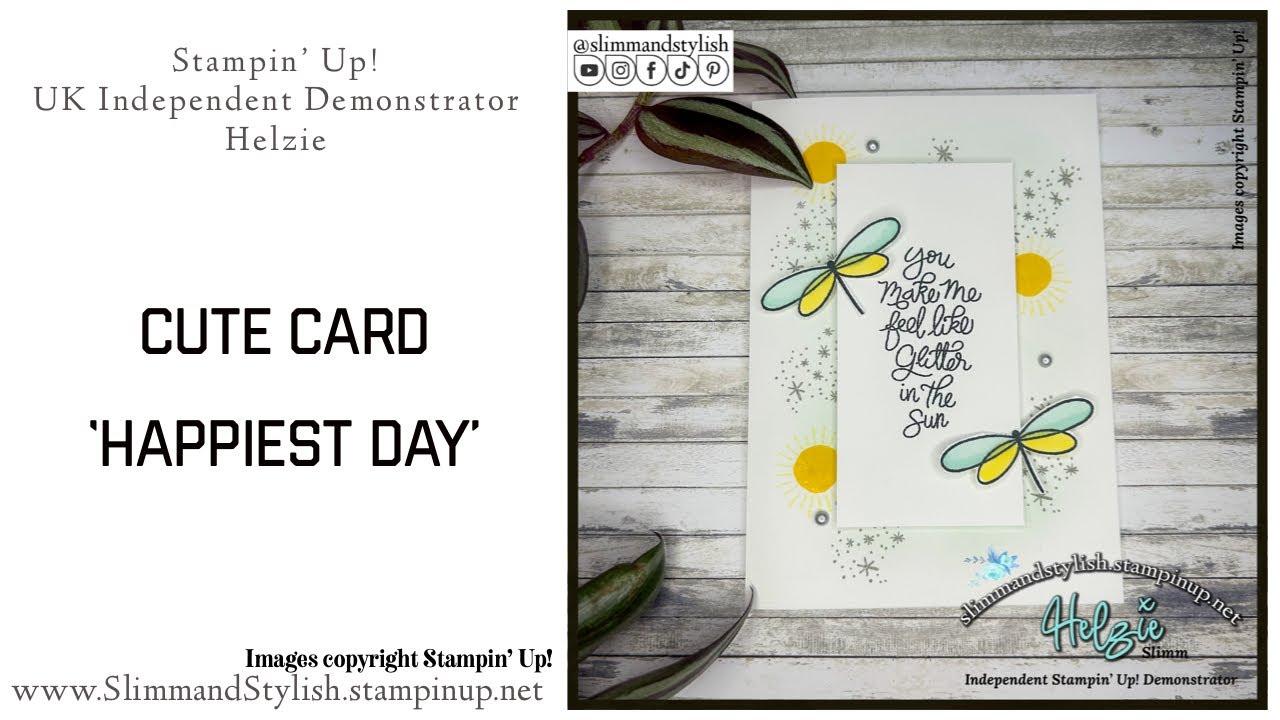 Cute Dragonfly Card featuring Stampin’ Up! Happiest Day Stampset