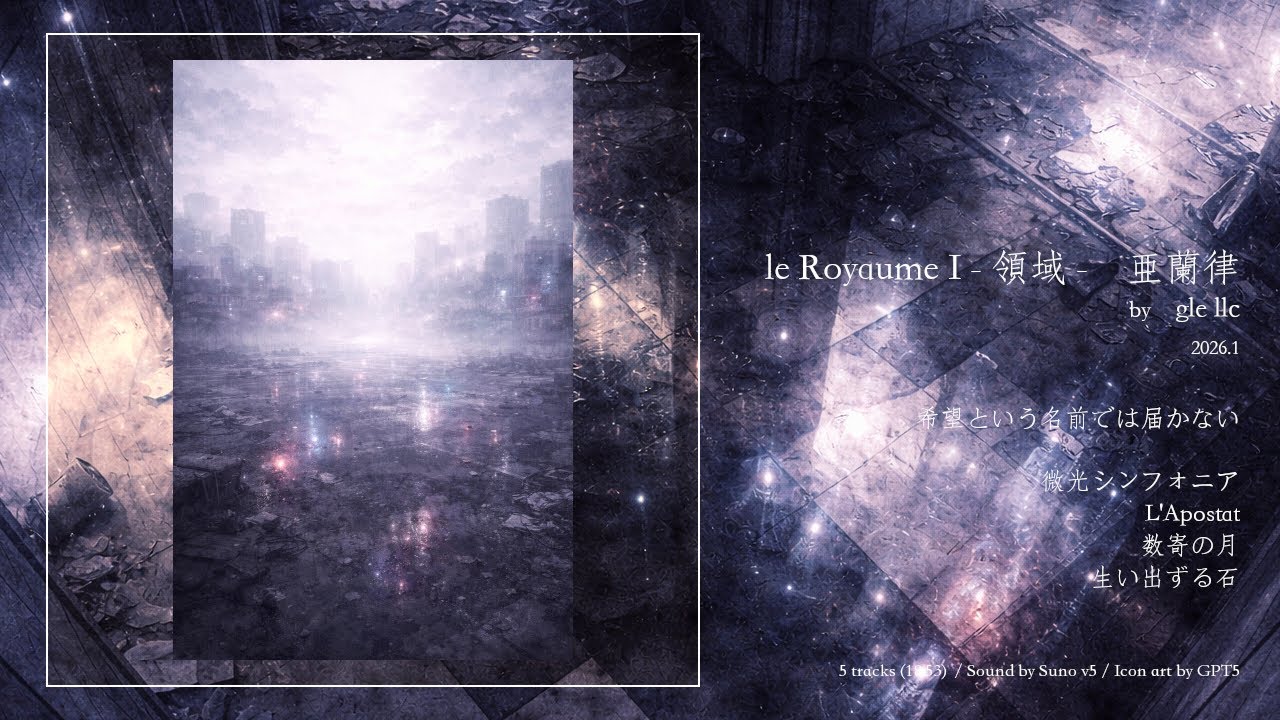 gle llc -【4MAXI *3/4】 希望という名前では届かない　（亜蘭律 / le Royaume I - 領域 -）***AI MUSIC SINGLE