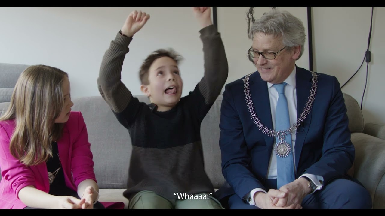 Bezoek Aiden kinderburgemeester 2024