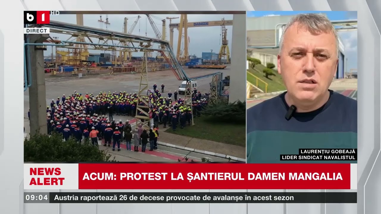 L. GOBEAJĂ, LIDER SINDICAL NAVALISTUL, DESPRE PROTESTUL SPONTAN DE LA DAMEN_Știri B1TV_27 febr. 2026