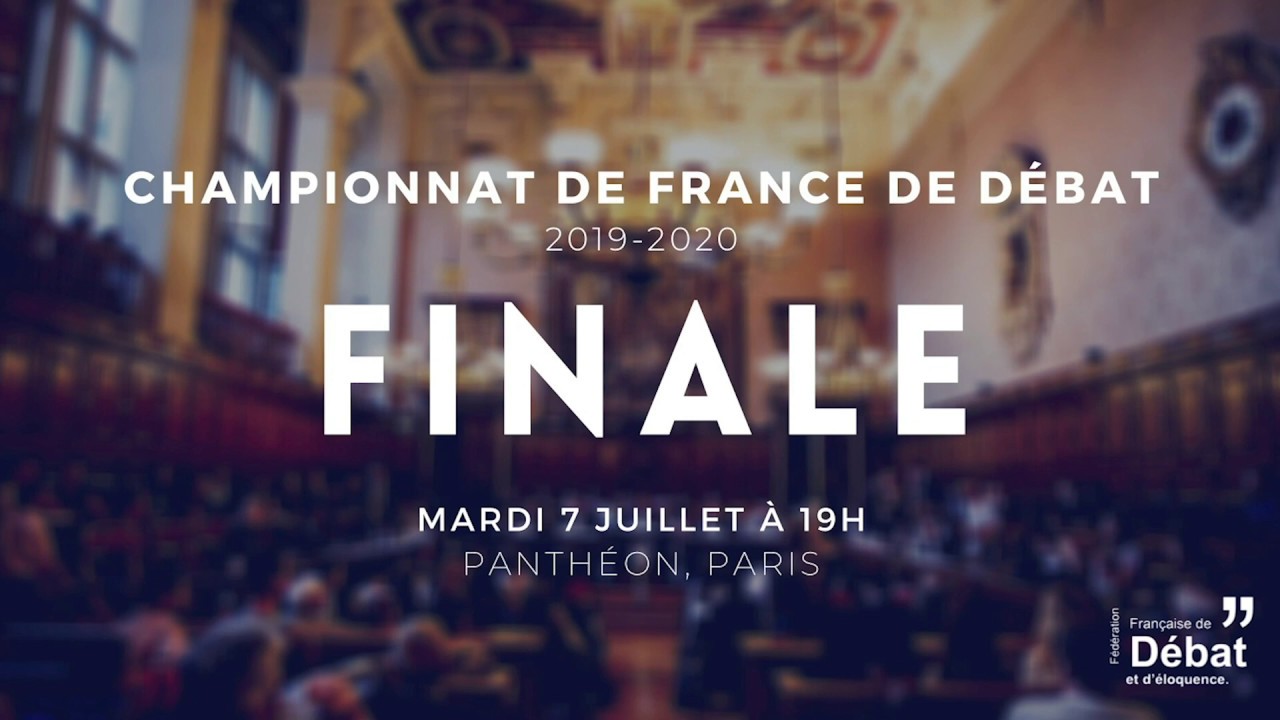 Finale du Championnat de France de Débat 2020
