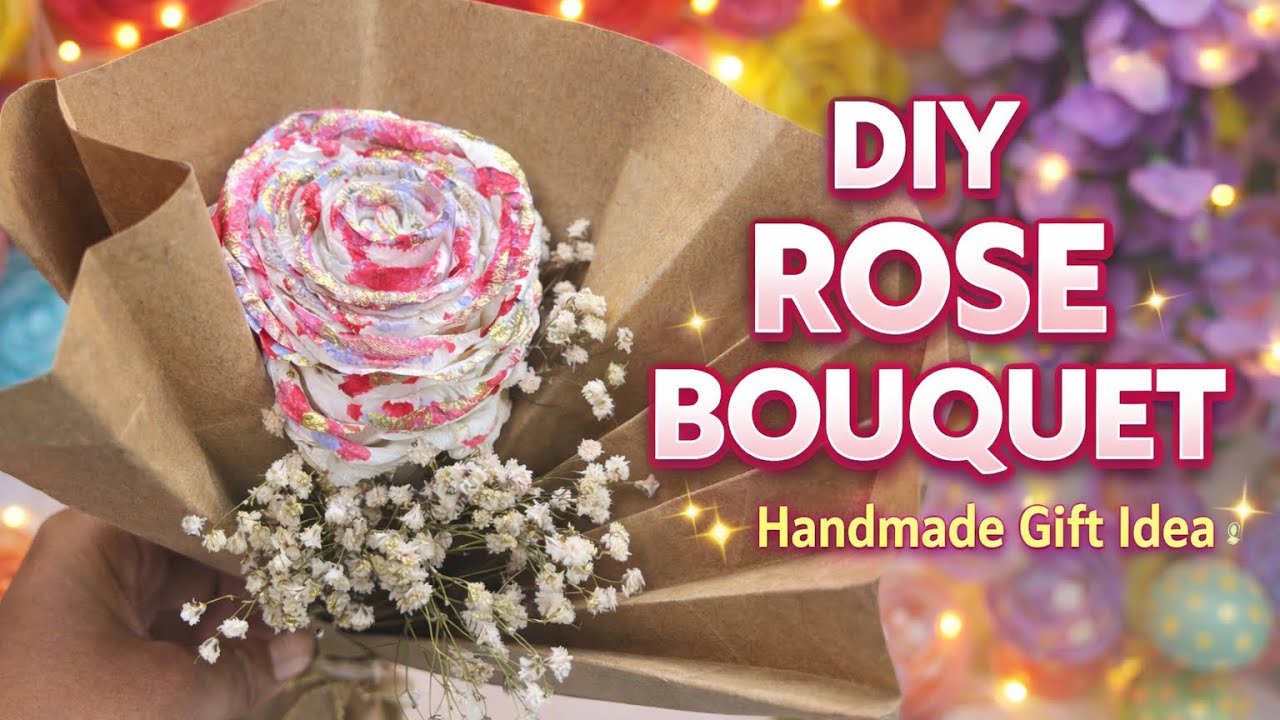 How to make rose bouquet with tissue paper