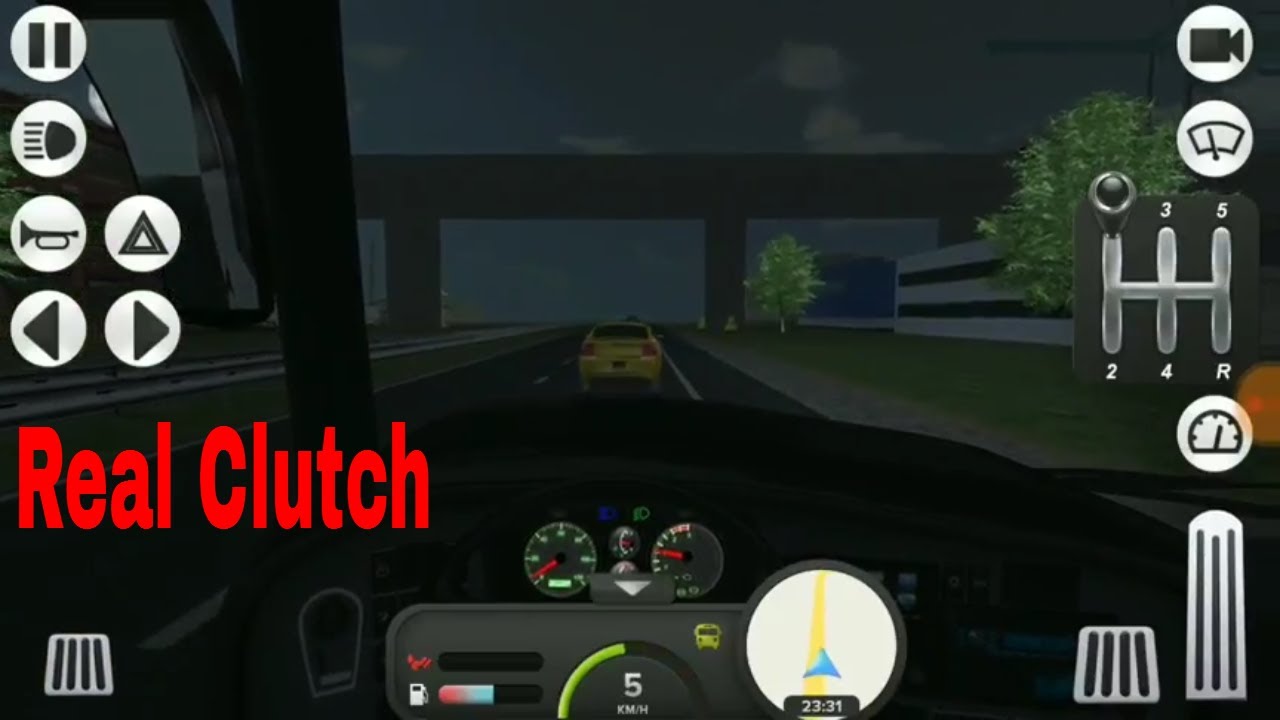 Coach Bus Simulator real Clutch and Manual Gear transmission mode NIGHT GAMEPLAY