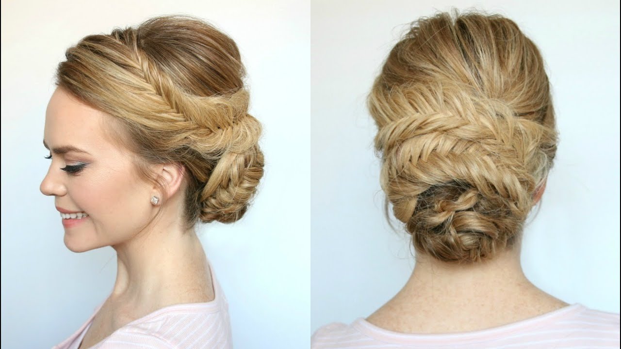 Fishtail Wrapped Low Bun | Missy Sue