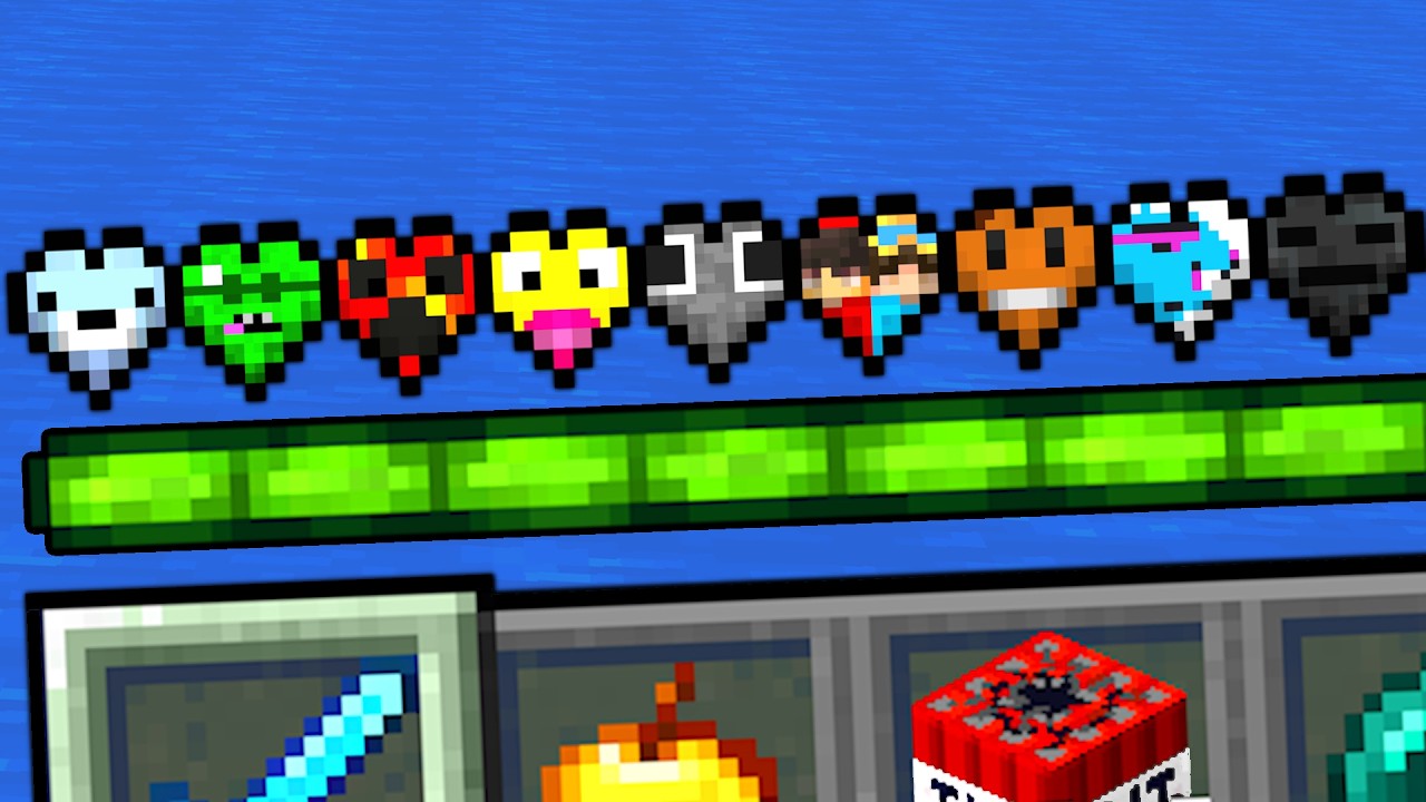 Minecraft, But There's YOUTUBER HEARTS...