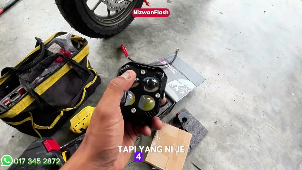 ADV 160 install spotlight