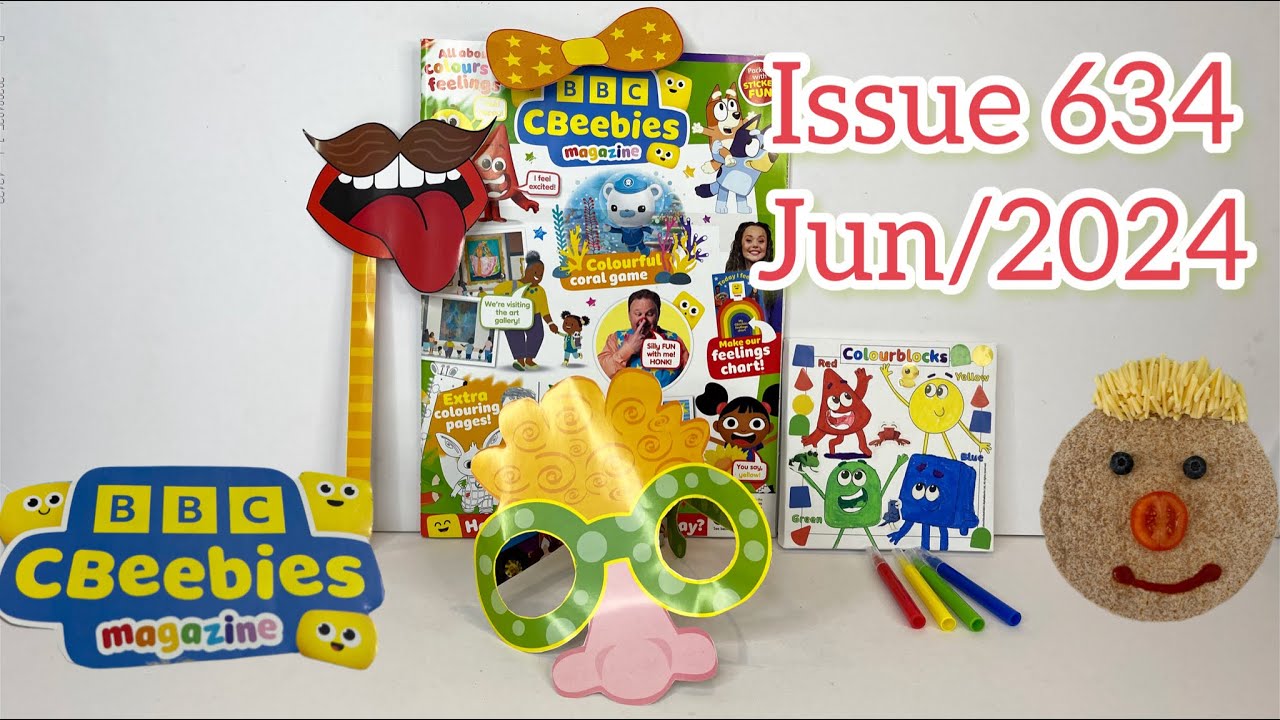 CBeebies magazine issue 634, Jun/2024, with colour your own canvas art!! 🔴🟡🟢🔵