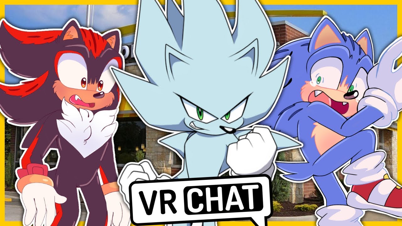 Movie Sonic and Movie Shadow Meets Nazo At McDonald's In VRCHAT!!
