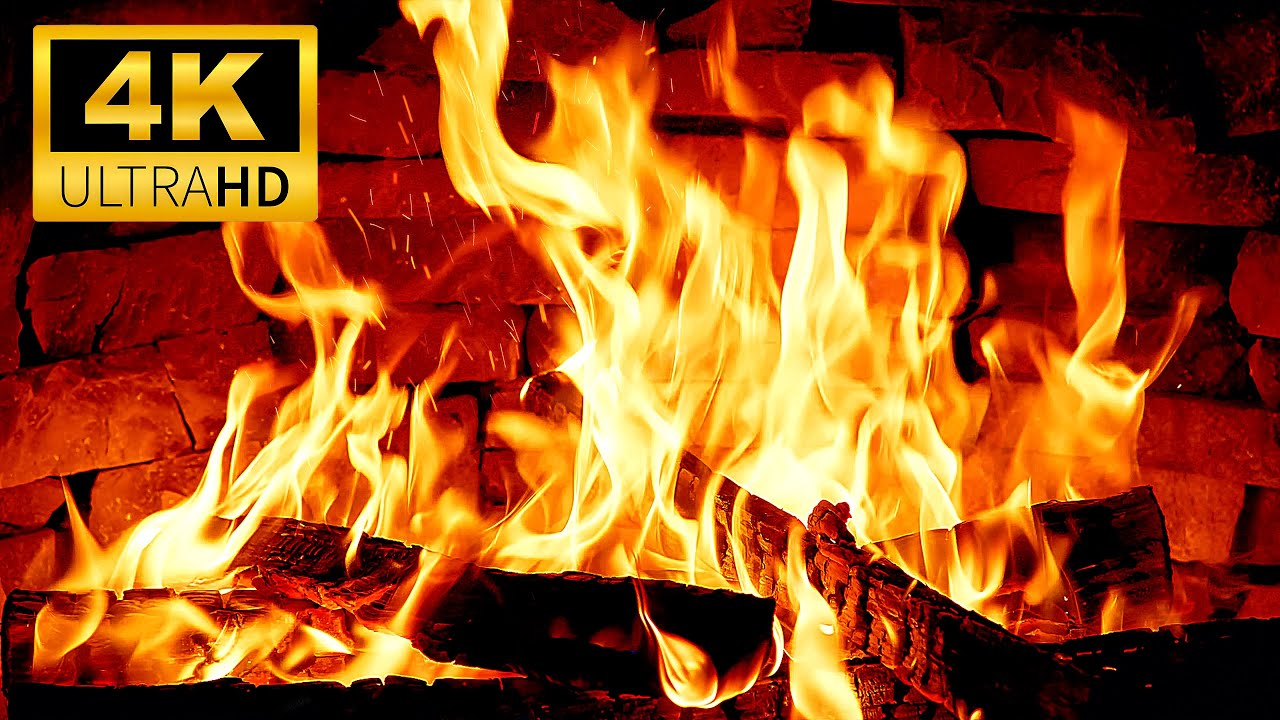 🔥Crackling Fireplace 4K & Cozy Logs Burning🔥Cozy Fireplace Ambience with Relaxing Fire Sounds