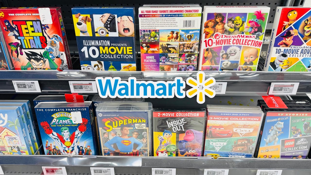 Walmart DVD movies bluray physical media 
