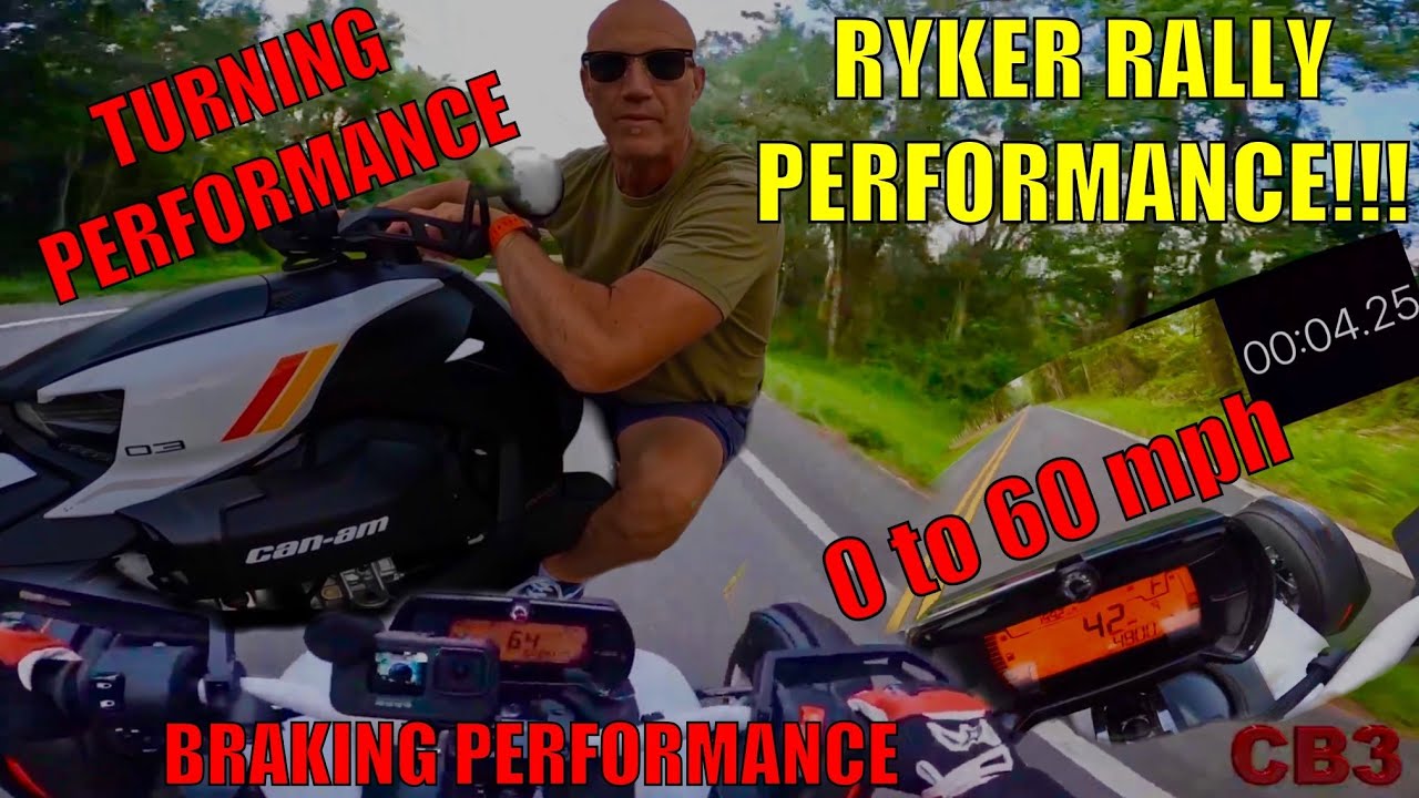RYKER RALLY ON ROAD PERFORMANCE!!!  BRAKING!! CORNERING!! ACCELERATION!! EVERYTHING YOU WANNA KNOW!!