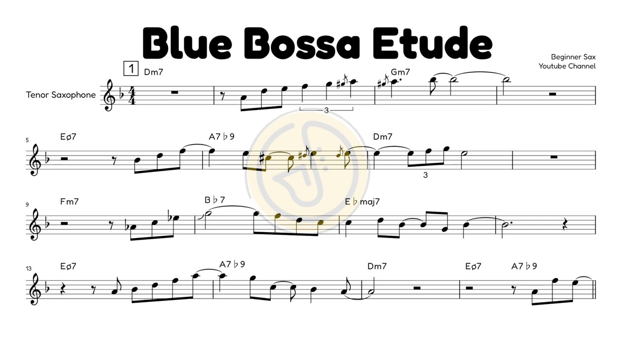 Blue Bossa – Jazz Etude | Tenor Saxophone