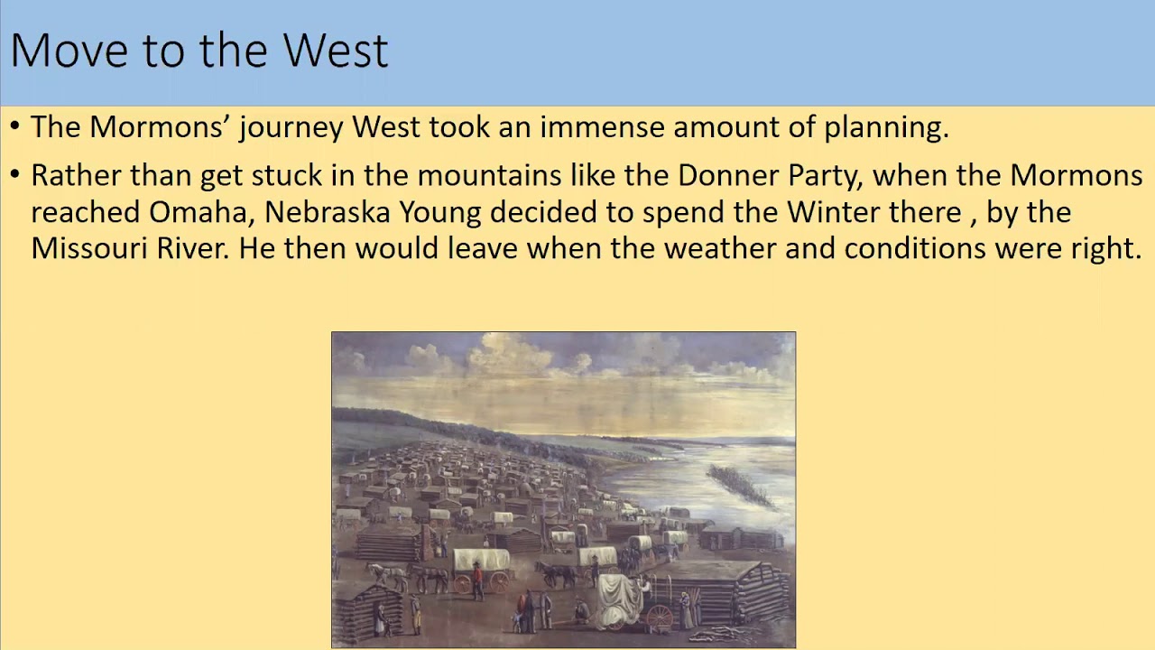 GCSE History - American West - Mormon Migration