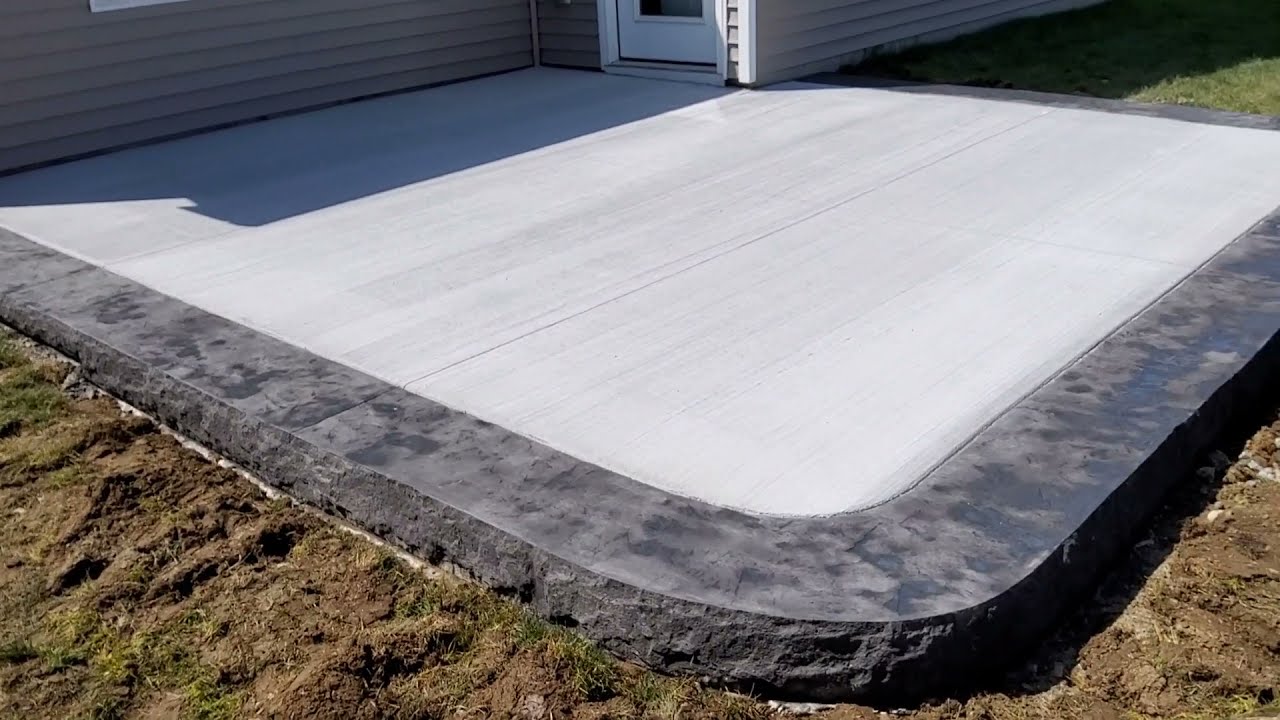 The Best way to Pour Custom Stamp Borders on a concrete Patio