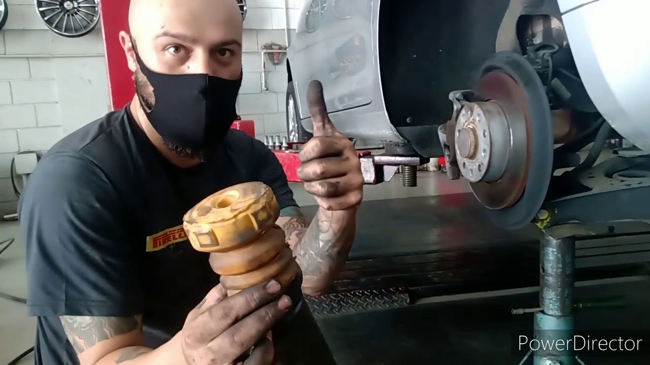 troca do batente do amortecedor traseiro do Jetta