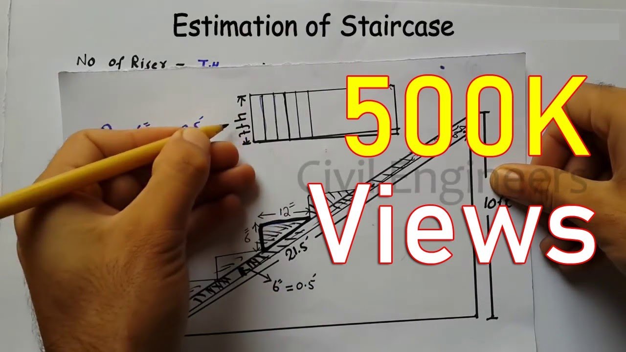 How to calculate Quantity of Staircase| Design of Staircase |