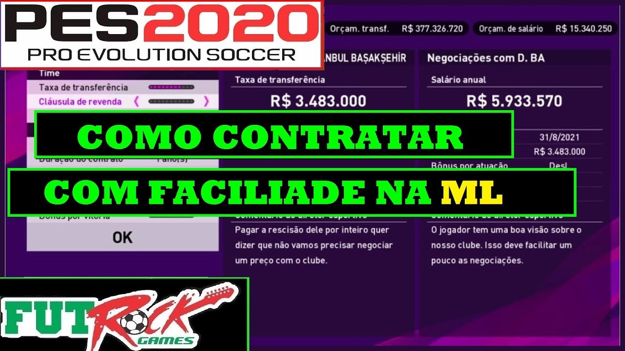 PES 2020 - COMO FAZER CONTRATAÇÕES COM FACILIDADE NA MASTER LEAGUE