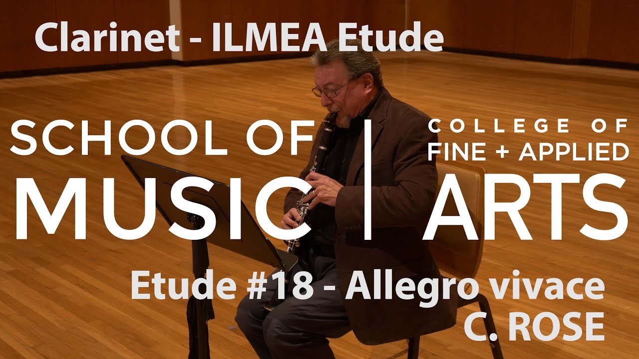 Professor J David Harris: ILMEA Clarinet - Etude #18 - Allegro vivace - C. ROSE