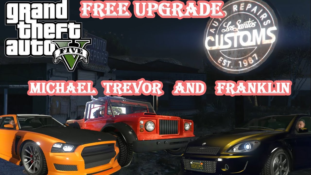 Easy way to Upgrade Michael, Trevor, and Franklin Car for FREE | GTA 5 - Los Santos Customs.