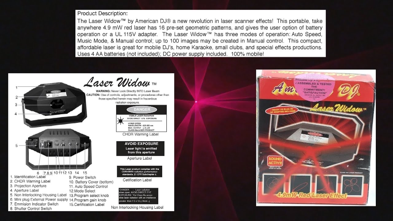 American DJ Laser Widow