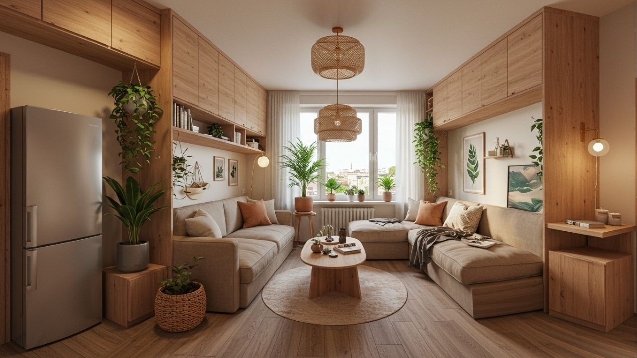 Biophilic Tiny Apartment Tour &ndash; Nature-Inspired Small Space Living
