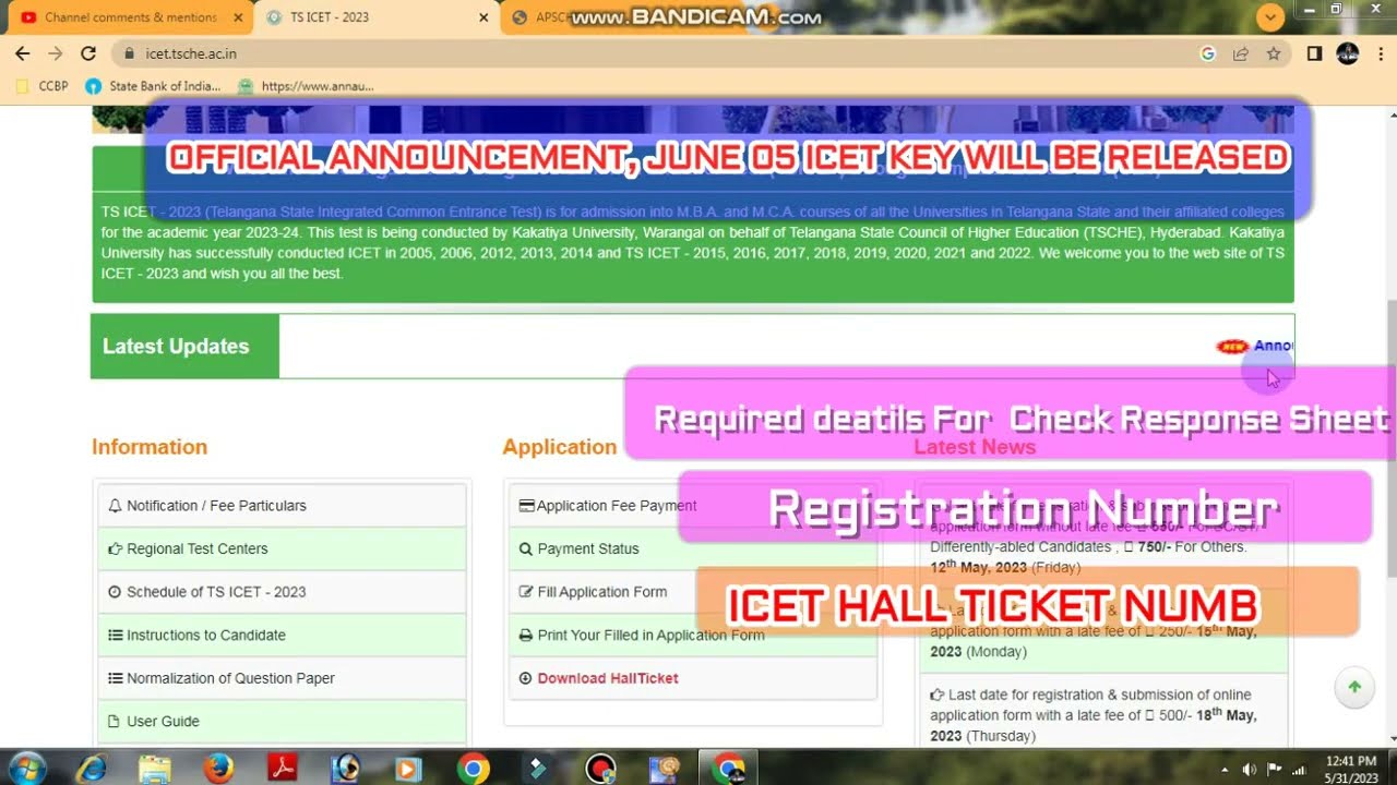 June 05 TS ICET 2023 Question paper Key, Response sheet will be released | Registration, Hall Ticket