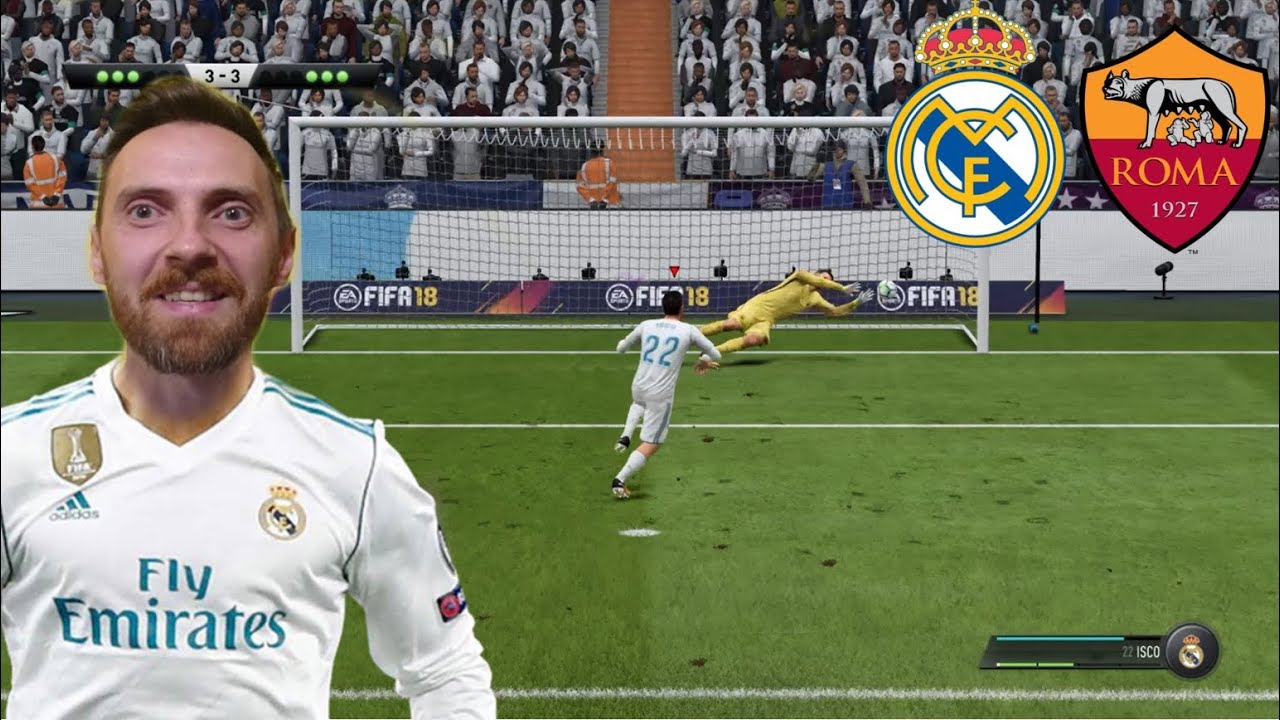 FIFA 18 KARNE CHALLENGE REAL MADRID VS AS ROMA CHAMPIONS LEAGUE *kapitan nawalił*