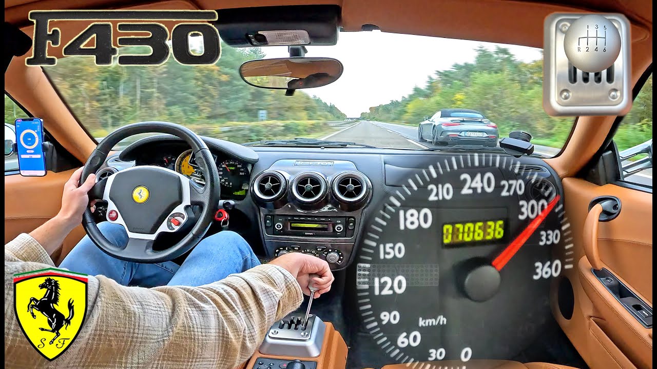 FERRARI F430 with a 6-SPEED is HEAVEN on AUTOBAHN!