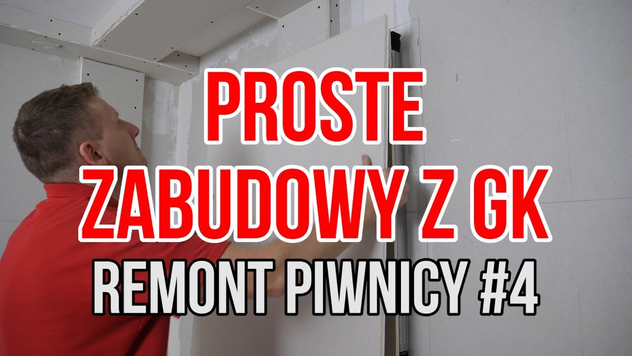 Proste zabudowy z płyt gk w moim warsztacie - Remont piwnicy #4